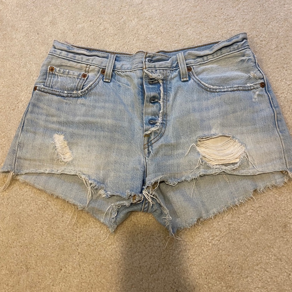 Levi’s Distressed Denim Shorts